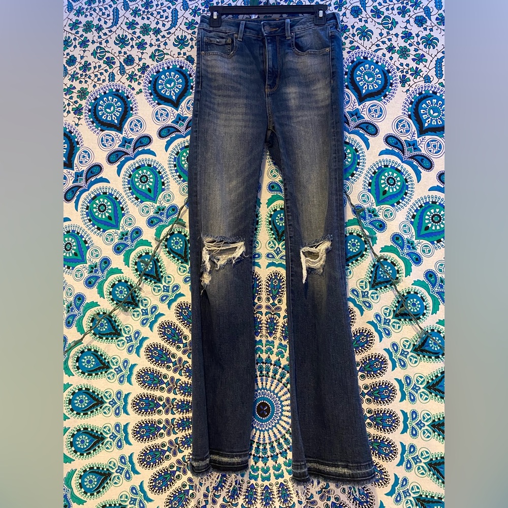 American Eagle Outfitters highest rise flare jeans  ; size 4